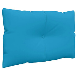 Avis vidaXL Coussins de palette lot de 2 bleu tissu