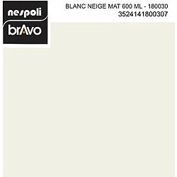 Aérosol peinture professionnelle blanc neige mat 600 ml, NESPOLI