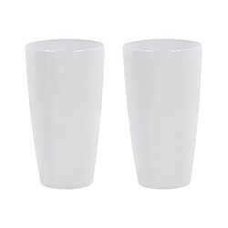 Beliani Lot de 2 cache-pots blancs d 32 cm TSERIA