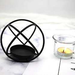 10xGeometric Candle Holder Hollow Tea Light Light W / Cup Black