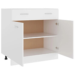 Acheter vidaXL Armoire de plancher à tiroir Blanc 80x46x81,5cm Bois ingénierie