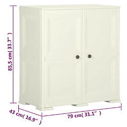 vidaXL Armoire plastique 79x43x85,5 cm design bois glace à la vanille pas cher