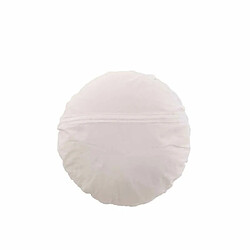 Paris Prix Coussin Rond en Coton Dentelle 40cm Blanc