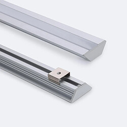 Ledkia Profilé Aluminium Encastrable Profilé Bas pour Rubans LED jusqu'à 11 mm 2 m