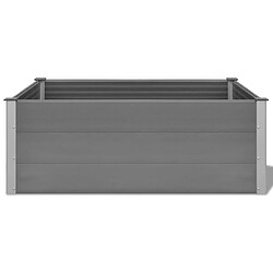 Avis vidaXL Lit surélevé de jardin WPC 150x100x54 cm Gris