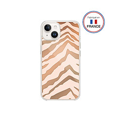 Coque Résine iPhone 13/14 Zèbre rose Miroir - Fabriquée en France Bigben