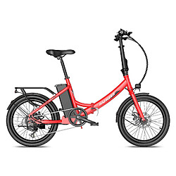 Vélo électrique FAFREES F20 Light - Moteur 250W Batterie 36V16.75Ah Assisted Autonomie 130KM Frein à Disque Mécanique - Rouge