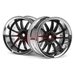 Jantes HPI WORX XSA 02C Noir/Chrome 26x6mm 3287 pour Sprint 2 E10 Nitro RS4 sport 3