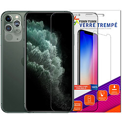 Verre trempé pour iPhone 11 Pro + Verre Trempé Camera Arrière Protecteur - 9H Film Protection en Verre Trempé - Visiodirect -