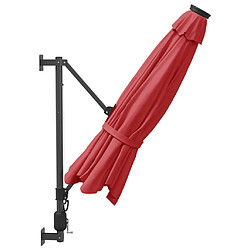 Acheter vidaXL Parasol mural avec LED rouge vif 290 cm