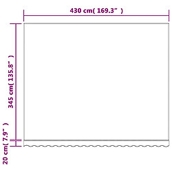 vidaXL Tissu de remplacement pour auvent rayures rouges et blanches pas cher