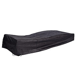 Mendler HWC-J41, housse bâche de protection, meubles de jardin, chaise longue, 40x200x85cm, anthracite