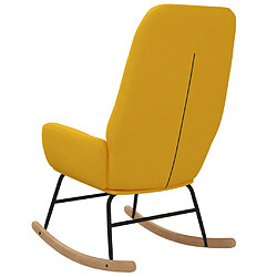 Acheter vidaXL Chaise à bascule Jaune moutarde Tissu