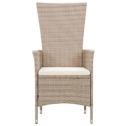 Avis Maison Chic Salon de jardin 7 pcs avec coussins - Table et chaises d'extérieur - Mobilier/Meubles de jardin Moderne Résine tressée Beige -MN38486