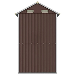 Acheter Helloshop26 Abri de jardin cabane cabanon maison de stockage remise extérieur hangar outils robuste 192 x 152,5 x 237 cm acier galvanisé marron 02_0022279