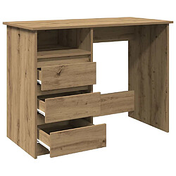 Acheter vidaXL Bureau chêne artisanal 102x50x75 cm bois d'ingénierie