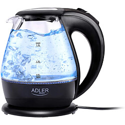 Adler bouilloire électrique de 1,5L 2000W transparent noir