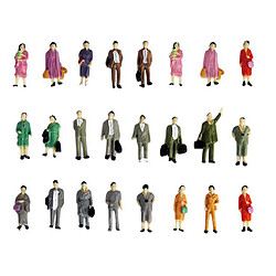 50pcs 1/87 échelle Couleur Personnes Modèle Mini Modèles Debout Personnes Pour La Décoration pas cher