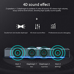 Acheter Universal Haut-parleur Bluetooth sans fil à haute fidélité Home Cinéma Colonne Stéréo Subwoofer Bar Subwoofer USB, PC TV avec prise audio 3,5 mm