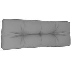 Avis vidaXL Coussin de palette gris 120x40x12 cm tissu