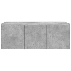 Acheter vidaXL Meuble TV Gris béton 80x34x30 cm Bois d'ingénierie