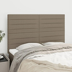 Maison Chic Lot de 4 Têtes de lit design pour chambre - Décoration de lit Taupe 72x5x78/88 cm Tissu -MN96103