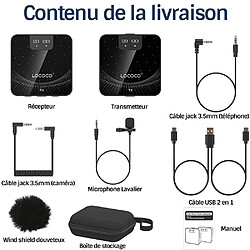 Acheter Microphone Lavalier Professionnel Sans Fil 2.4 GHz, Anti-Interférence, Volume Réglable Pour Caméra, IPhone, Diffusion En Direct 5H