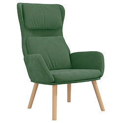 vidaXL Chaise de relaxation Vert clair Velours