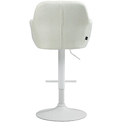 Non Tabouret de bar Natoma tissu blanc pas cher