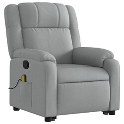 Avis Maison Chic Fauteuil Relax pour salon, Fauteuil de massage inclinable Gris clair Tissu -GKD49257