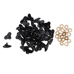 100 pièces nez de bricolage triangle de sécurité avec rondelles pour ours poupée 16x25mm noir pas cher