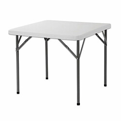 BigBuy Garden Table Piable Blanc HDPE 87 x 87 x 74 cm