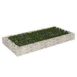 Maison Chic Jardinière,Lit surélevé - Bac à fleurs - pot de fleur à gabion Acier galvanisé 200x100x20 cm -GKD88834