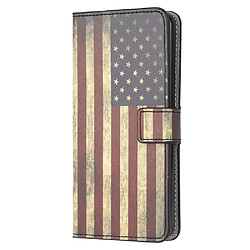 Etui en PU impression de motifs drapeau américain vintage pour votre Huawei P40 Lite 5G/Nova 7 SE