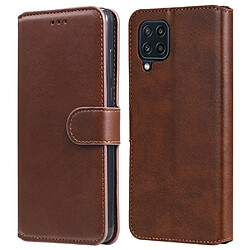 Etui en PU + TPU style classique avec support marron pour votre Samsung Galaxy M32 (Global Version)