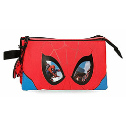 Trousse Fourre-Tout Triple Spiderman Protector Rouge (22 x 12 x 5 cm)