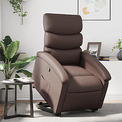 vidaXL Fauteuil inclinable marron similicuir