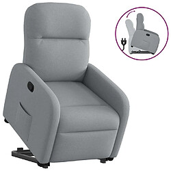 vidaXL Fauteuil inclinable Gris clair Tissu