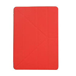 Etui en PU + silicone déformé avec support rouge pour votre Apple iPad 10.2 (2019)