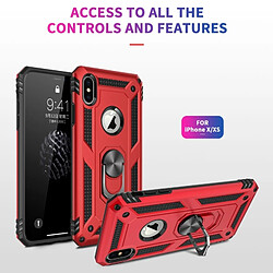 Wewoo Coque Étui de protection TPU + PC Sergeant Armour pour iPhone X / XS, avec support rotation 360 degrés (rouge)