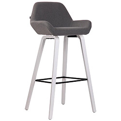 Non Tabouret de bar Newnan tissu 4 pieds structure blanc (chêne)