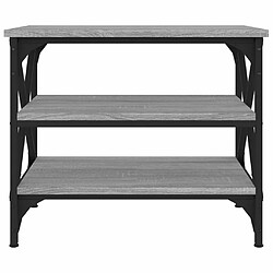 Maison Chic Table d'appoint | Table Basse Sonoma gris 55x38x45 cm Bois d'ingénierie -GKD19822 pas cher