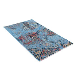 Avis Vidal Tapis de laine 113x66 Bleu Vintage Royal