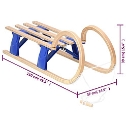 vidaXL Traîneau pliable 110 cm Contreplaqué pas cher