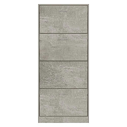 Acheter Maison Chic Armoire à Chaussures Gris béton,Meuble de Rangement à Chaussures 63x24x147 cm Bois d'ingénierie -MN93381