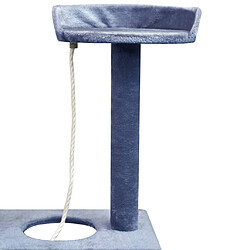 Avis vidaXL Arbre à chat avec griffoirs en sisal 150 cm Bleu foncé