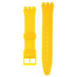 Bande de bracelet de montre en caoutchouc de silicone de 17mm montre-bracelet imperméable d'or