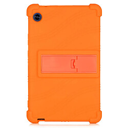 Coque en silicone avec béquille orange pour votre Huawei MatePad T8