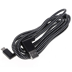 Wewoo Câble noir pour Samsung / Huawei / Xiaomi / Meizu / LG / HTC 2m 2A USB à Micro USB Weave Style Double Coude de Recharge de Données de Synchronisation,