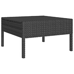 Maison Chic Salon de jardin 3 pcs + coussins - Mobilier/Meubles de jardin - Table et chaises d'extérieur Résine tressée Noir -MN51749 pas cher